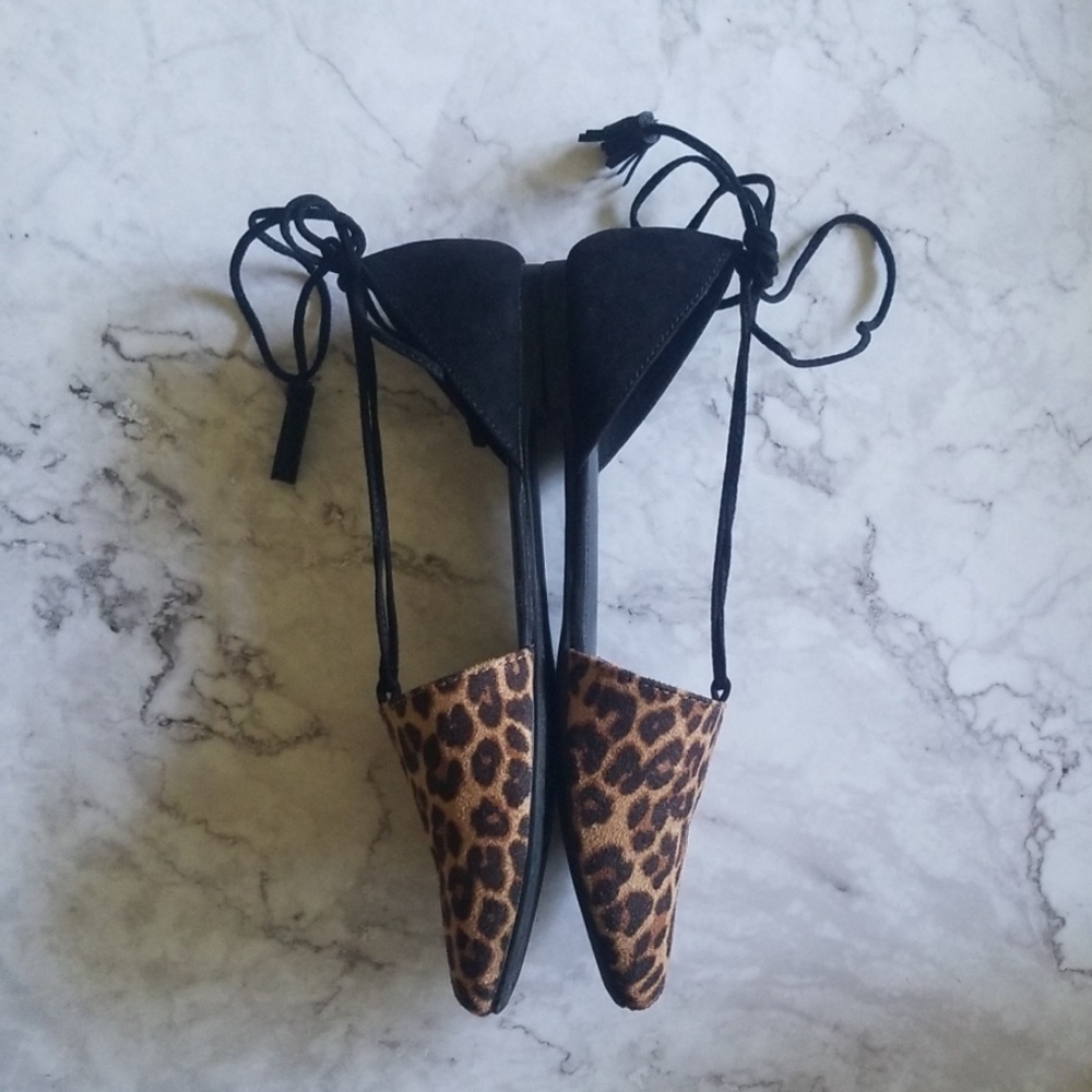 [LC Lauren Conrad] Glimmer D'orsay Lace Up Flats - Picture 6 of 8